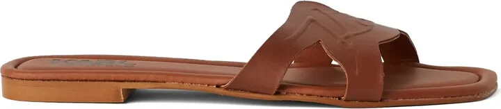 Logo-Embossed Leather Sandals