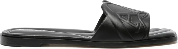 Logo-Embossed Leather Sandals