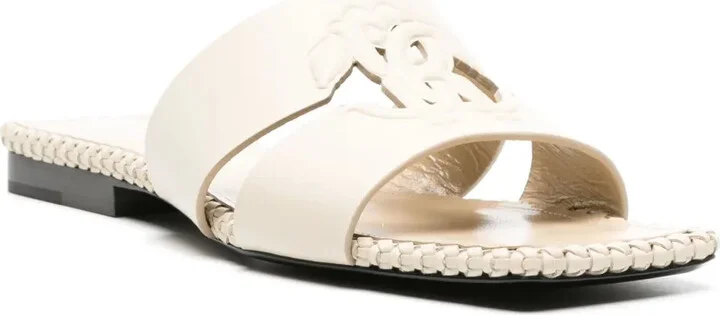 Logo-Embossed Leather Slides - Image 2