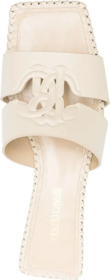 Logo-Embossed Leather Slides - Image 4