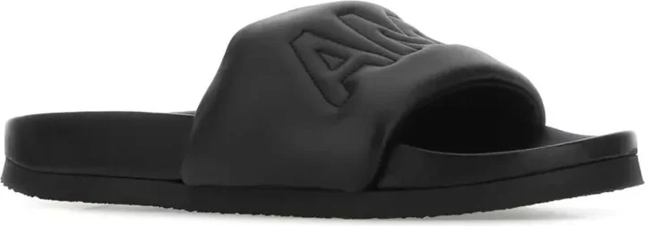 Logo-Embossed Leather Slippers - Image 2