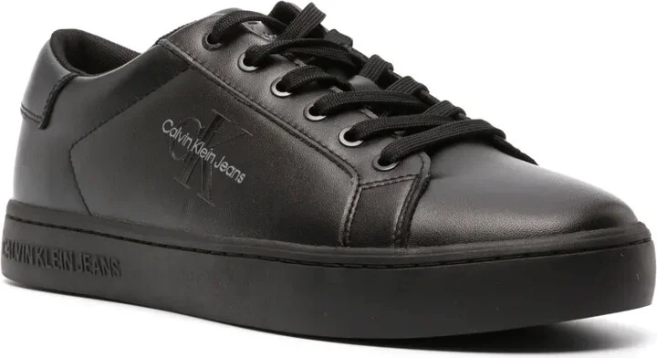 Logo-Embossed Leather Sneakers - Image 2