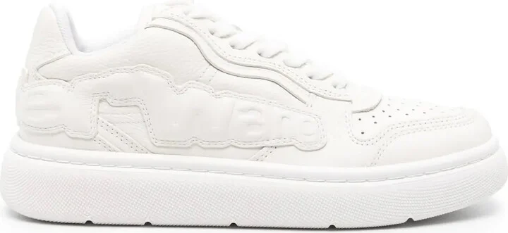 Logo-Embossed Leather Sneakers
