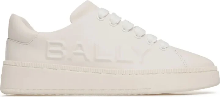 Logo-Embossed Leather Sneakers