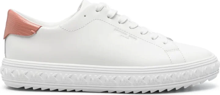 Logo-Embossed Leather Sneakers