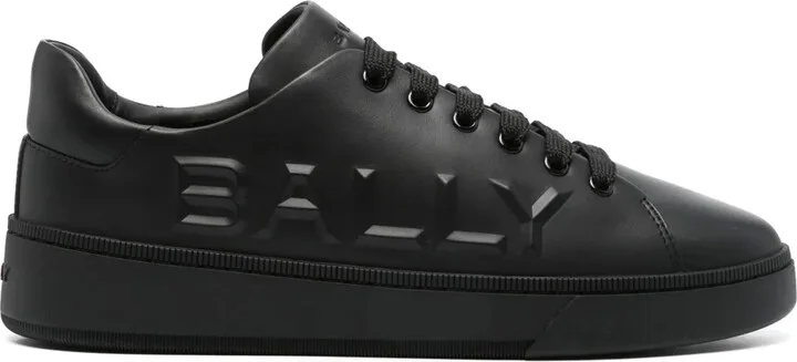 Logo-Embossed Leather Sneakers