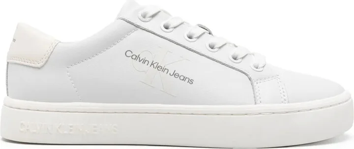 Logo-Embossed Leather Sneakers