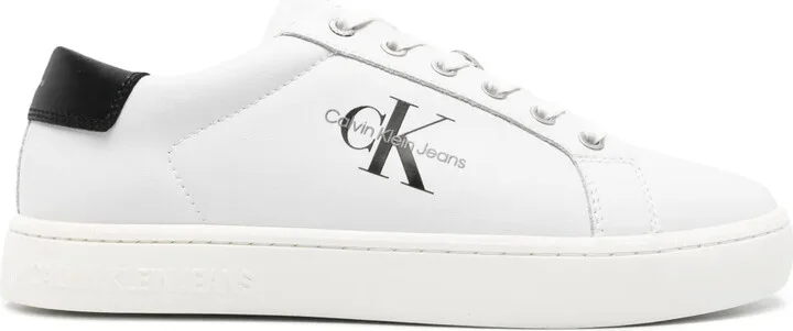 Logo-Embossed Leather Sneakers