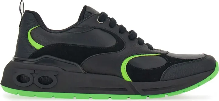 Logo-Embossed Leather Sneakers