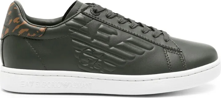 Logo-Embossed Leather Sneakers