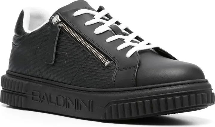 Logo-Embossed Low-Top Leather Sneakers - Image 2