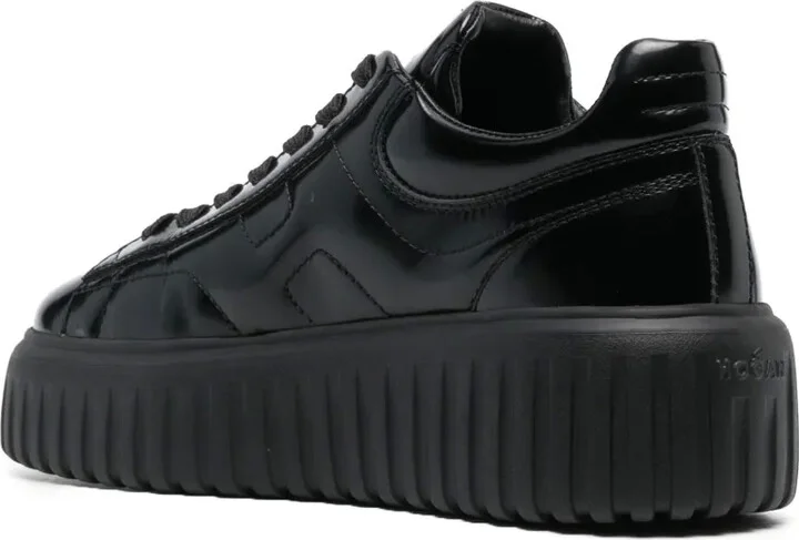 Logo-Embossed Low-Top Platform Sneakers - Image 3