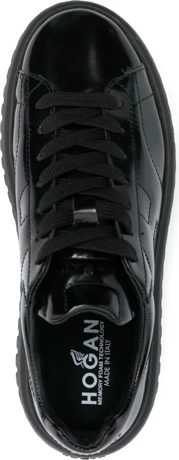 Logo-Embossed Low-Top Platform Sneakers - Image 4