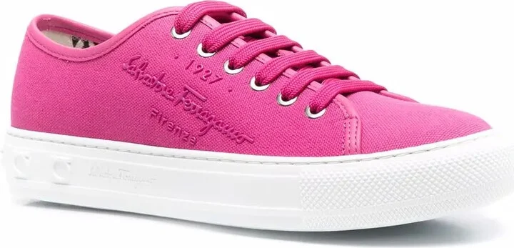 Logo-Embossed Low-Top Sneakers - Image 2