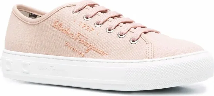 Logo-Embossed Low-Top Sneakers - Image 2