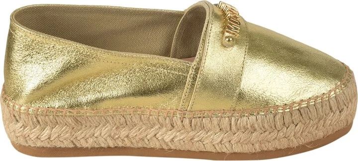 Logo Embossed Metallic Espadrillas