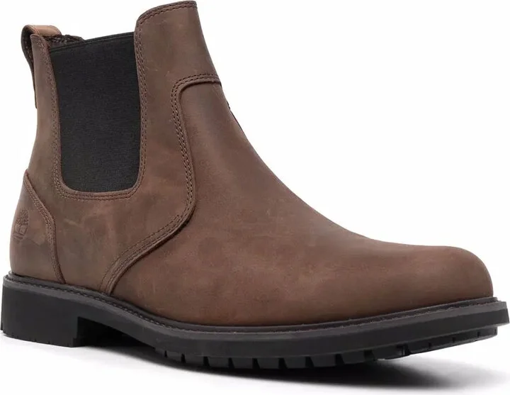 logo-embossed suede Chelsea boots - Image 2