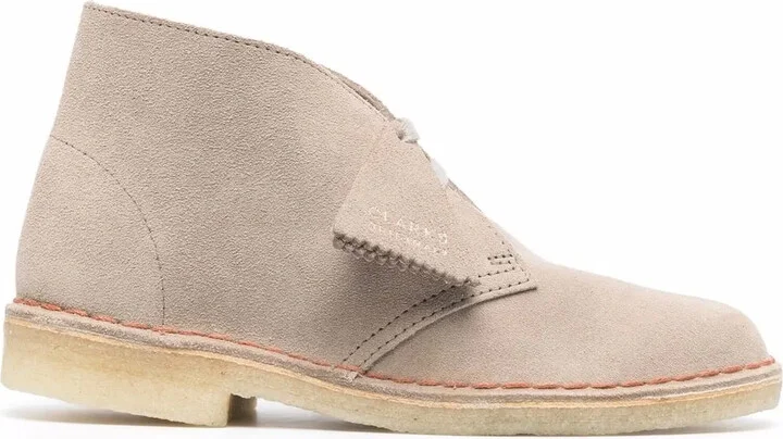 Logo-Embossed Suede Desert Boots