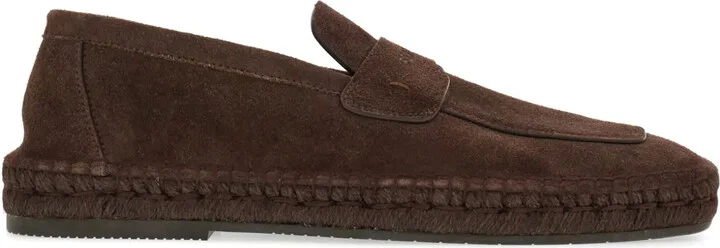 Logo-Embossed Suede Espadrilles