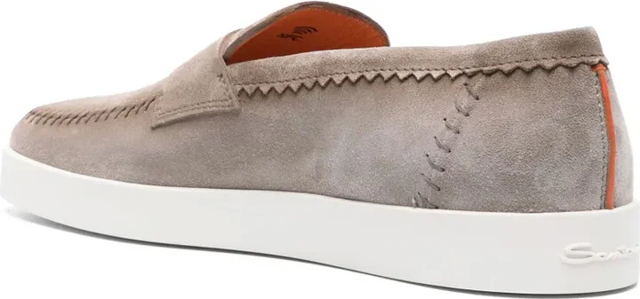 Logo-Embossed Suede Loafers - Image 3