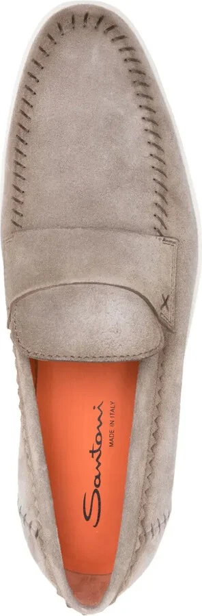 Logo-Embossed Suede Loafers - Image 4