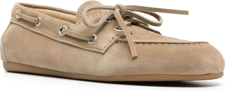 Logo-Embossed Suede Loafers - Image 2