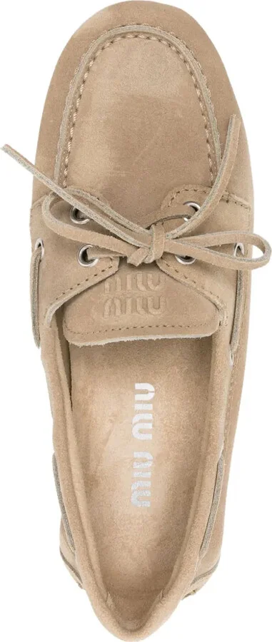 Logo-Embossed Suede Loafers - Image 4