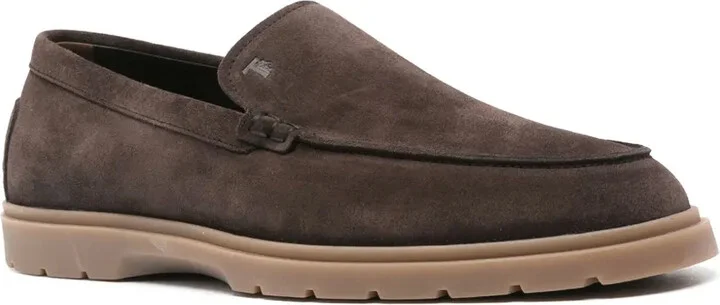 Logo-Embossed Suede Loafers - Image 2