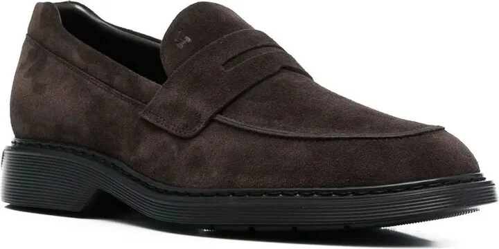Logo-Embossed Suede Loafers - Image 2