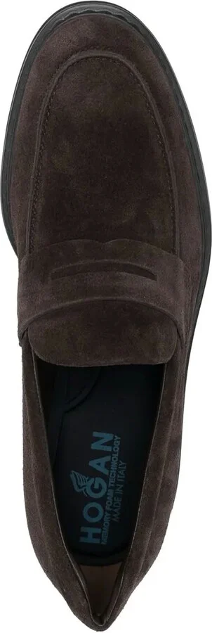 Logo-Embossed Suede Loafers - Image 4