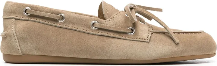 Logo-Embossed Suede Loafers