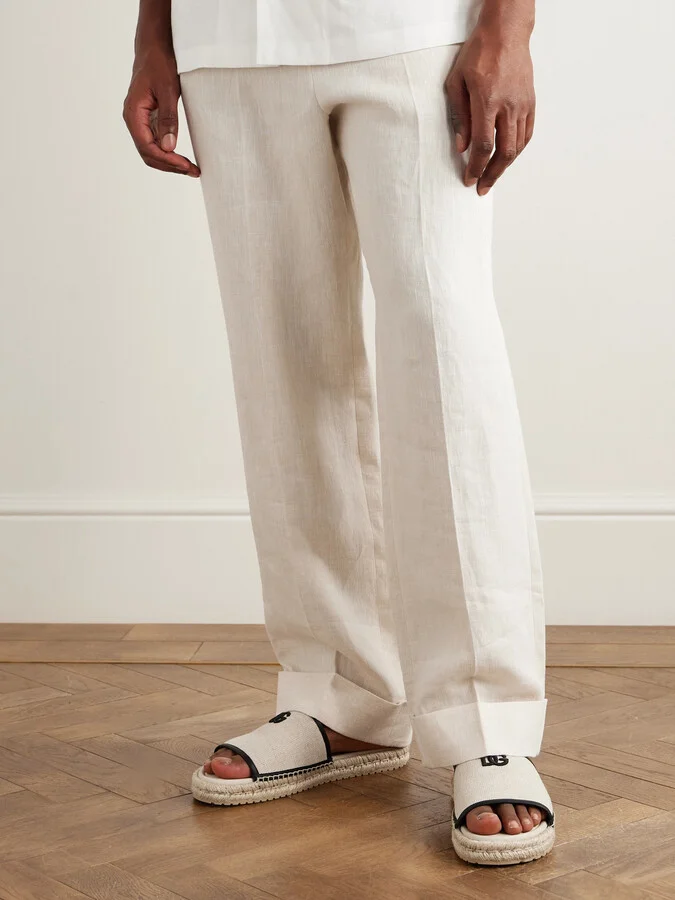 Logo-Embroidered Canvas and Leather Espadrille Slides - Image 2