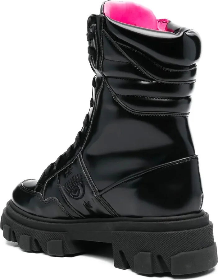Logo-Embroidered Combat Boots - Image 3