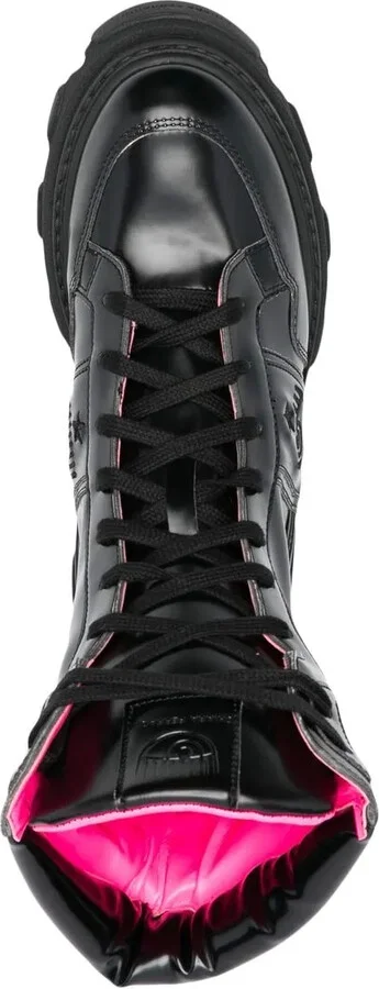 Logo-Embroidered Combat Boots - Image 4