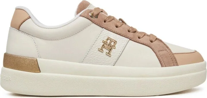 Logo-embroidered Court Trainers