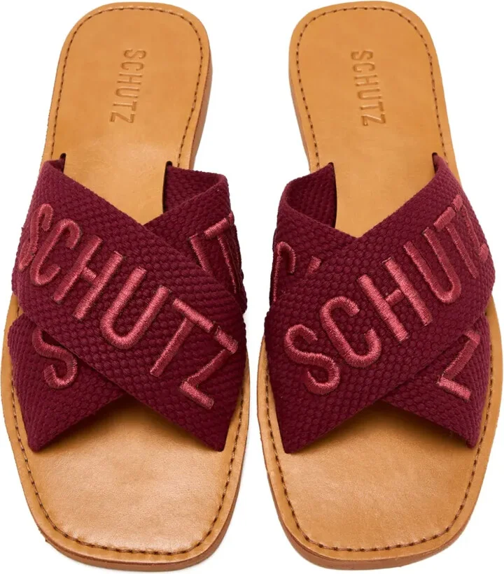 Logo-Embroidered Cross-Strap Sandals - Image 2
