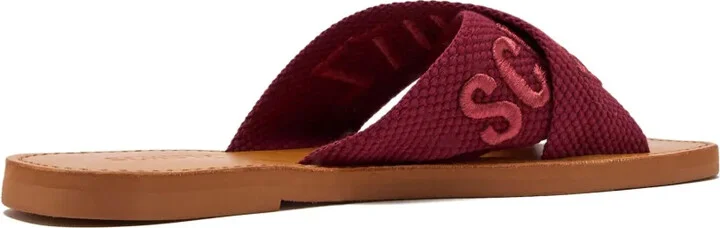 Logo-Embroidered Cross-Strap Sandals - Image 4