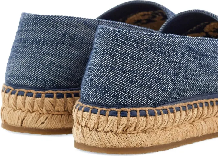Logo-Embroidered Denim Espadrilles - Image 3