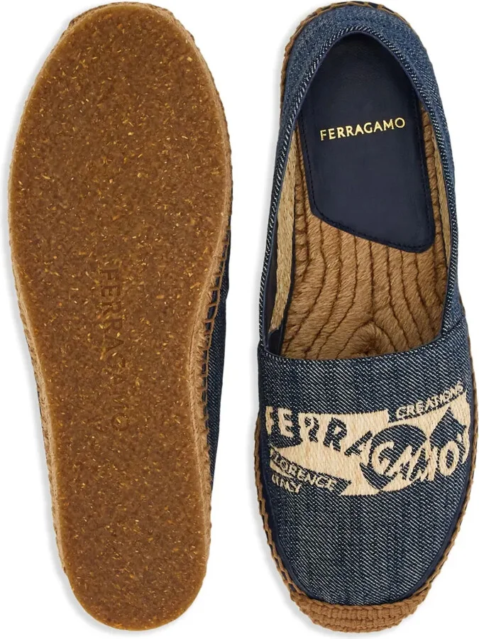 Logo-Embroidered Denim Espadrilles - Image 5