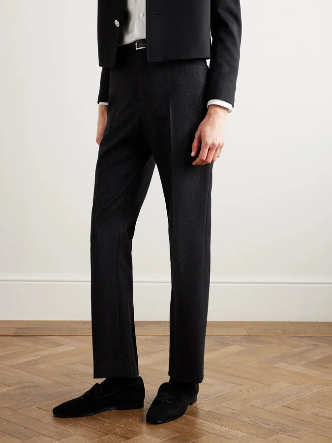 Logo-Embroidered Grosgrain-Trimmed Suede Loafers - Image 2