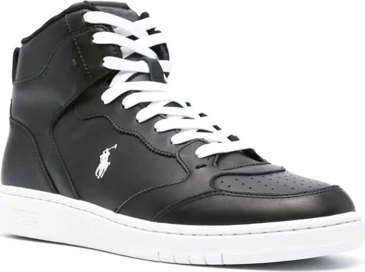 Logo-Embroidered High-Top Sneakers - Image 2