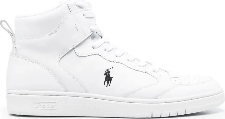 Logo-Embroidered High-Top Sneakers