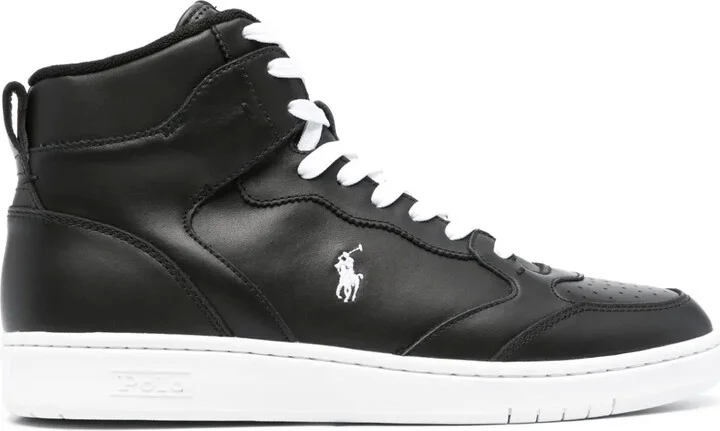 Logo-Embroidered High-Top Sneakers