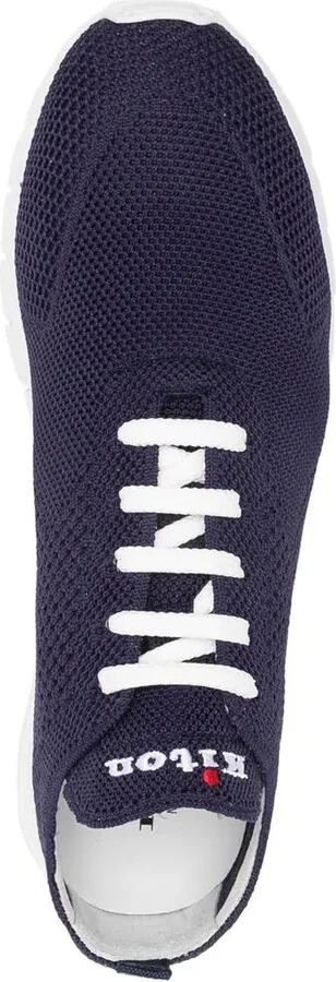 Logo-Embroidered Knit Sneakers - Image 4
