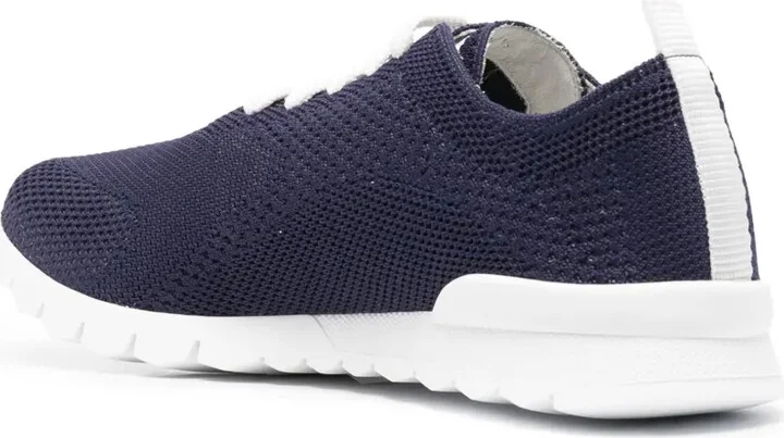 Logo-Embroidered Knit Sneakers - Image 3