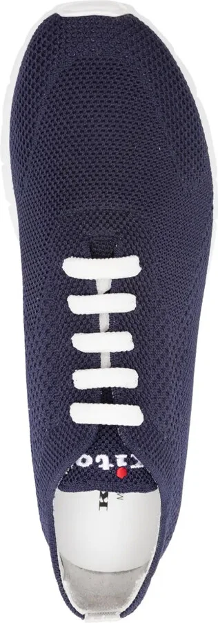 Logo-Embroidered Knit Sneakers - Image 4