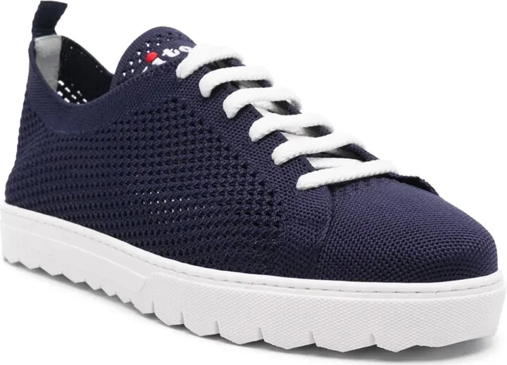 Logo-Embroidered Knitted Sneakers - Image 2