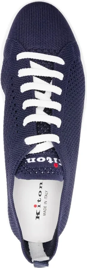 Logo-Embroidered Knitted Sneakers - Image 4