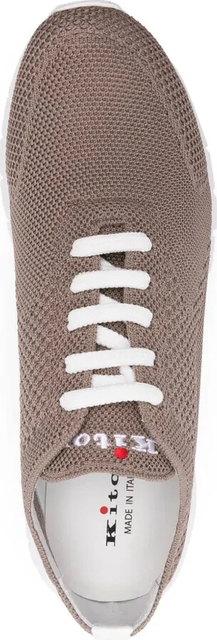 Logo-Embroidered Knitted Sneakers - Image 4
