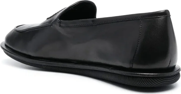 Logo-Embroidered Leather Loafers - Image 3